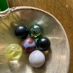 Colorful Glass Marbles Set vintage collectibles